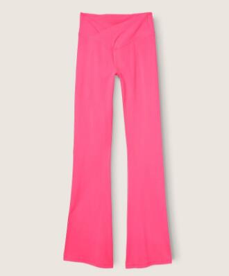 pink Cotton High Waist V Crossover Legging 