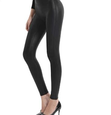Retro Gong Womens Faux Leather Leggings
