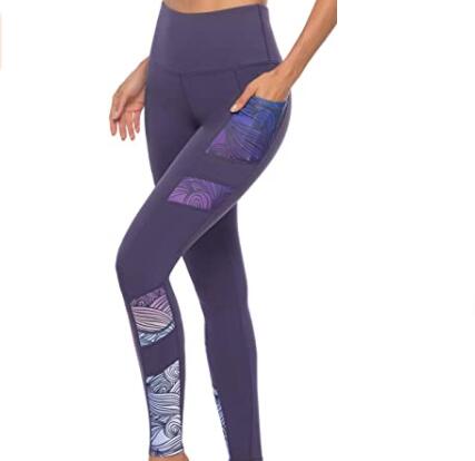 blue and purple yoga pants
