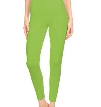 Stretch Cotton green yoga pants