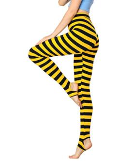 yellow and black yoga pants
