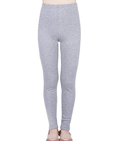 fleece lined solid leggings for students